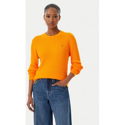 Tommy Hilfiger Sweter Fine WW0WW44993 Pomarańczowy Regular Fit XS Pomarańczowy Damskie Tommy Hilfiger Sweter Fine WW0WW44993 Pomarańczowy Regular Fit XS Pomarańczowy Damskie