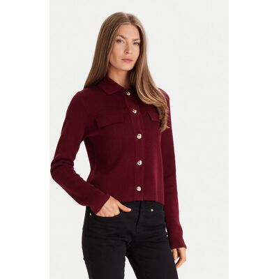 Morgan Kardigan 252-MIMDIE Bordowy Regular Fit XS Bordowy Damskie Morgan Kardigan 252-MIMDIE Bordowy Regular Fit XS Bordowy Damskie