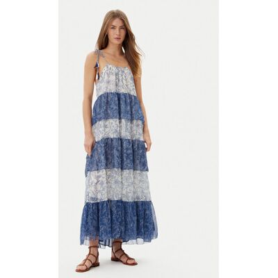 Pepe Jeans Sukienka letnia PL953739 Niebieski Loose Fit XS Niebieski Damskie Pepe Jeans Sukienka letnia PL953739 Niebieski Loose Fit XS Niebieski Damskie