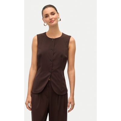 Vero Moda Kamizelka Sigga 10336320 Brązowy Regular Fit 38 Brązowy Damskie Vero Moda Kamizelka Sigga 10336320 Brązowy Regular Fit 38 Brązowy Damskie