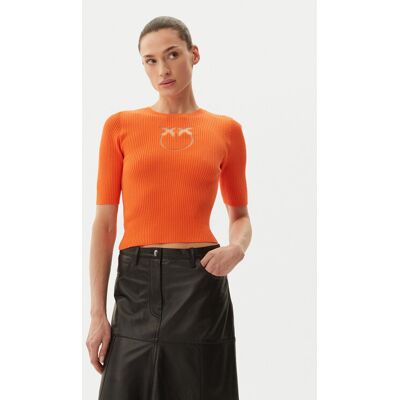 PINKO Sweter Tritone 102017 A1KW Pomarańczowy Slim Fit XS Pomarańczowy Damskie PINKO Sweter Tritone 102017 A1KW Pomarańczowy Slim Fit XS Pomarańczowy Damskie
