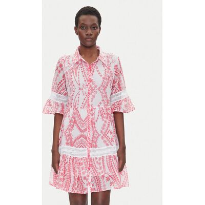 Iconique Sukienka koszulowa IC25-039 Różowy Relaxed Fit L Różowy Damskie Iconique Sukienka koszulowa IC25-039 Różowy Relaxed Fit L Różowy Damskie