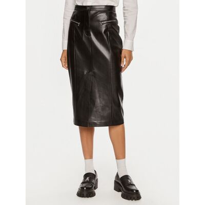 Patrizia Pepe Spódnica z imitacji skóry 8G0416 E005 Czarny Regular Fit 46 Czarny Damskie Patrizia Pepe Spódnica z imitacji skóry 8G0416 E005 Czarny Regular Fit 46 Czarny Damskie