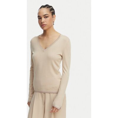 Liu Jo Sweter WA6282 MS49I Beżowy Regular Fit S Beżowy Damskie Liu Jo Sweter WA6282 MS49I Beżowy Regular Fit S Beżowy Damskie