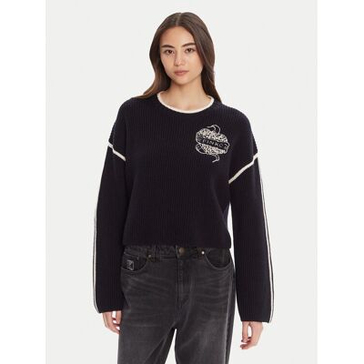 PINKO Sweter Alicudi 105397 A2PK Granatowy Regular Fit XS Granatowy Damskie PINKO Sweter Alicudi 105397 A2PK Granatowy Regular Fit XS Granatowy Damskie