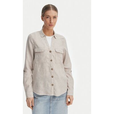 Vero Moda Koszula Linn 10308407 Biały Regular Fit XS Beżowy Damskie Vero Moda Koszula Linn 10308407 Biały Regular Fit XS Beżowy Damskie