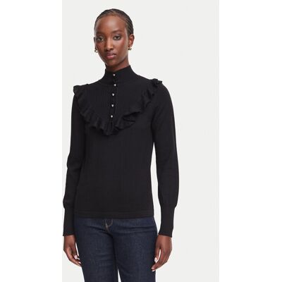 Luisa Spagnoli Sweter Maratea 100501 Czarny Regular Fit M Czarny Damskie Luisa Spagnoli Sweter Maratea 100501 Czarny Regular Fit M Czarny Damskie