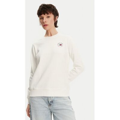 Tommy Jeans Bluza Essential DW0DW20639 Biały Regular Fit M Biały Damskie Tommy Jeans Bluza Essential DW0DW20639 Biały Regular Fit M Biały Damskie