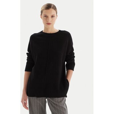 KAOS Sweter RI1KT003 Czarny Regular Fit XS Czarny Damskie KAOS Sweter RI1KT003 Czarny Regular Fit XS Czarny Damskie