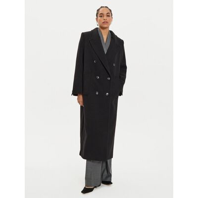IVY OAK Płaszcz wełniany Clemence IO111135 Czarny Regular Fit XL Czarny Damskie IVY OAK Płaszcz wełniany Clemence IO111135 Czarny Regular Fit XL Czarny Damskie