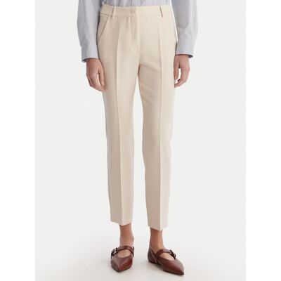 Weekend Max Mara Spodnie materiałowe Rana 2615131021 Écru Slim Fit 38 Kremowy Damskie Weekend Max Mara Spodnie materiałowe Rana 2615131021 Écru Slim Fit 38 Kremowy Damskie