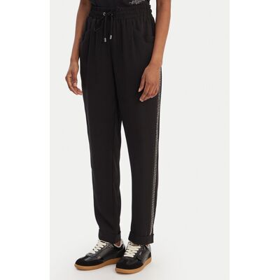 Liu Jo Sport Spodnie materiałowe TA6290 TS923 Czarny Regular Fit S Czarny Damskie Liu Jo Sport Spodnie materiałowe TA6290 TS923 Czarny Regular Fit S Czarny Damskie
