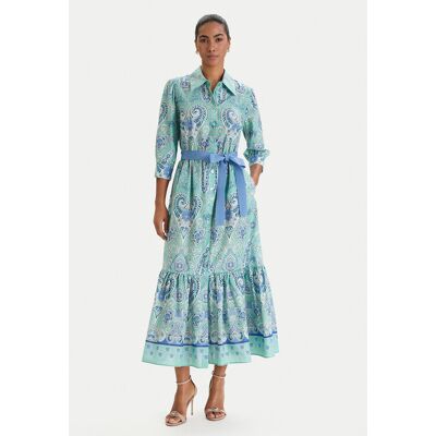 Luisa Spagnoli Sukienka koszulowa Pampa 543211 Zielony Regular Fit S Zielony Damskie Luisa Spagnoli Sukienka koszulowa Pampa 543211 Zielony Regular Fit S Zielony Damskie