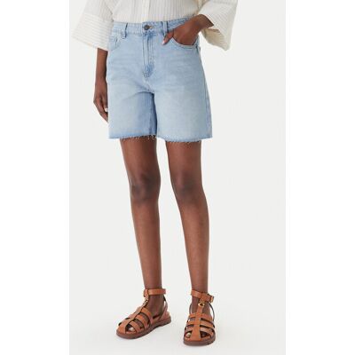 Eleh Szorty jeansowe EL123 Niebieski Regular Fit 25 Niebieski Damskie Eleh Szorty jeansowe EL123 Niebieski Regular Fit 25 Niebieski Damskie