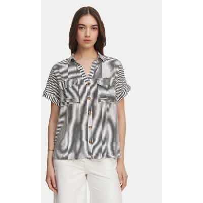 Vero Moda Koszula Bumpy 10310139 Granatowy Regular Fit L Granatowy Damskie Vero Moda Koszula Bumpy 10310139 Granatowy Regular Fit L Granatowy Damskie