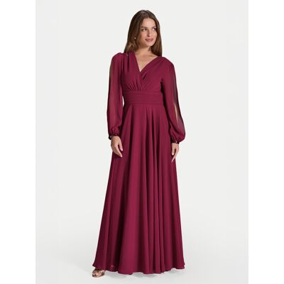 Swing Sukienka wieczorowa 5AI17100 Bordowy Regular Fit 36 Bordowy Damskie Swing Sukienka wieczorowa 5AI17100 Bordowy Regular Fit 36 Bordowy Damskie