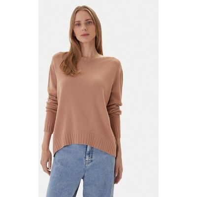 Kontatto Sweter 3M0808C Beżowy Relaxed Fit NOSIZE Beżowy Damskie Kontatto Sweter 3M0808C Beżowy Relaxed Fit NOSIZE Beżowy Damskie