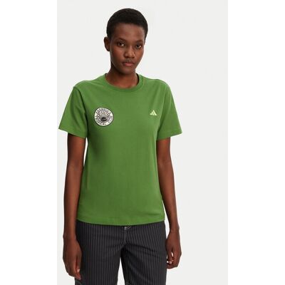 Adidas T-Shirt FARM Graphic JD6292 Zielony Regular Fit XS Zielony Damskie Adidas T-Shirt FARM Graphic JD6292 Zielony Regular Fit XS Zielony Damskie