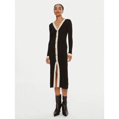 Luisa Spagnoli Sukienka dzianinowa Microfilm 58384 Czarny Slim Fit S Czarny Damskie Luisa Spagnoli Sukienka dzianinowa Microfilm 58384 Czarny Slim Fit S Czarny Damskie