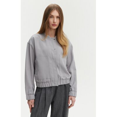 Pieces Kurtka bomber Annie 17150150 Szary Regular Fit XS Szary Damskie Pieces Kurtka bomber Annie 17150150 Szary Regular Fit XS Szary Damskie