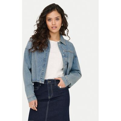 JDY Kurtka jeansowa Aspen 15351405 Niebieski Regular Fit L Niebieski Damskie JDY Kurtka jeansowa Aspen 15351405 Niebieski Regular Fit L Niebieski Damskie