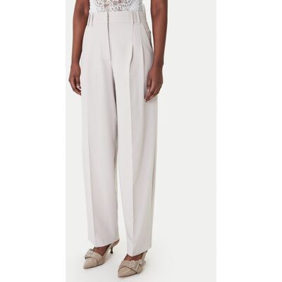 Patrizia Pepe Spodnie materiałowe 8P0794/A498-S748 Szary Regular Fit 46 Szary Damskie Patrizia Pepe Spodnie materiałowe 8P0794/A498-S748 Szary Regular Fit 46 Szary Damskie