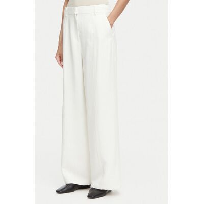 Calvin Klein Spodnie materiałowe LV044F651G Kremowy Straight Fit 12 Kremowy Damskie Calvin Klein Spodnie materiałowe LV044F651G Kremowy Straight Fit 12 Kremowy Damskie