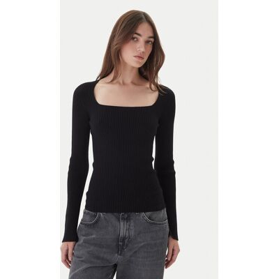 Kontatto Sweter 3M0830C Czarny Slim Fit NOSIZE Czarny Damskie Kontatto Sweter 3M0830C Czarny Slim Fit NOSIZE Czarny Damskie