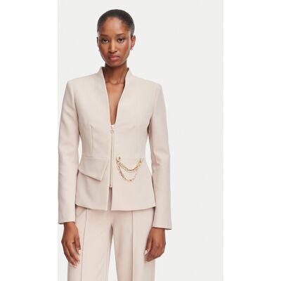Rinascimento Marynarka CFC0130160003 Beżowy Slim Fit XS Beżowy Damskie Rinascimento Marynarka CFC0130160003 Beżowy Slim Fit XS Beżowy Damskie
