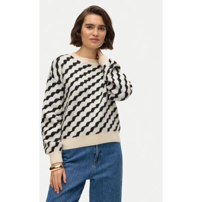 Vero Moda Sweter Lara 10310862 Beżowy Regular Fit XL Beżowy Damskie Vero Moda Sweter Lara 10310862 Beżowy Regular Fit XL Beżowy Damskie