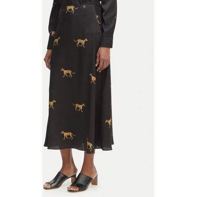 LOLA CASADEMUNT Spódnica maxi LS2608008 Czarny Regular Fit XS Czarny Damskie LOLA CASADEMUNT Spódnica maxi LS2608008 Czarny Regular Fit XS Czarny Damskie
