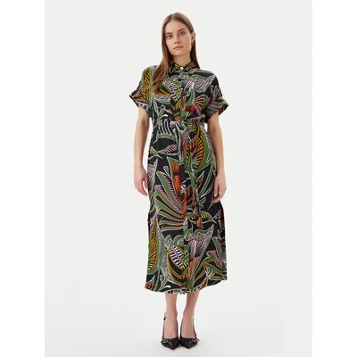 LOLA CASADEMUNT Sukienka koszulowa LS2516059 Zielony Relaxed Fit XS Zielony Damskie LOLA CASADEMUNT Sukienka koszulowa LS2516059 Zielony Relaxed Fit XS Zielony Damskie