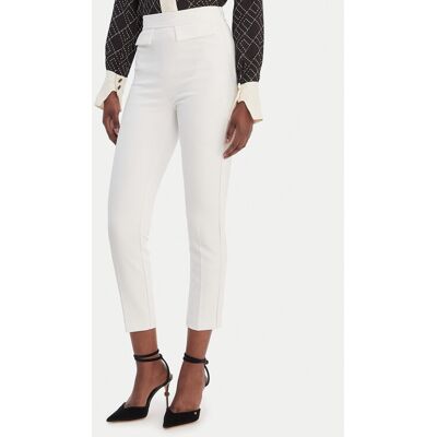 Elisabetta Franchi Spodnie materiałowe PA-170-61E2-V290 Biały Regular Fit 46 Biały Damskie Elisabetta Franchi Spodnie materiałowe PA-170-61E2-V290 Biały Regular Fit 46 Biały Damskie