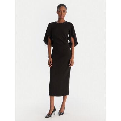 PINKO Sukienka koktajlowa Scopone Abito 105583 A2Q2 Czarny Regular Fit 38 Czarny Damskie PINKO Sukienka koktajlowa Scopone Abito 105583 A2Q2 Czarny Regular Fit 38 Czarny Damskie