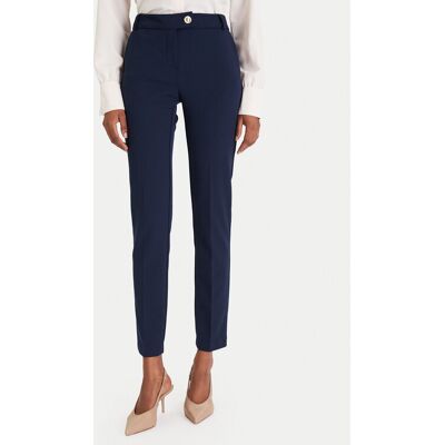 Rinascimento Chinosy CFC0126226003 Granatowy Slim Fit XS Granatowy Damskie Rinascimento Chinosy CFC0126226003 Granatowy Slim Fit XS Granatowy Damskie