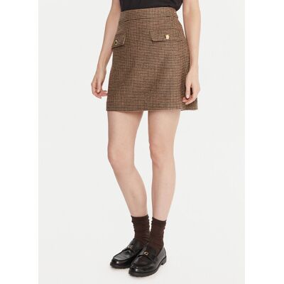Barbour Spódnica mini Sophia LSK0130MI11 Brązowy Regular Fit 16 Brązowy Damskie Barbour Spódnica mini Sophia LSK0130MI11 Brązowy Regular Fit 16 Brązowy Damskie