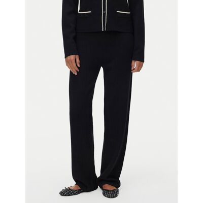 Vero Moda Spodnie dzianinowe Gold 10337637 Czarny Loose Fit XL Czarny Damskie Vero Moda Spodnie dzianinowe Gold 10337637 Czarny Loose Fit XL Czarny Damskie