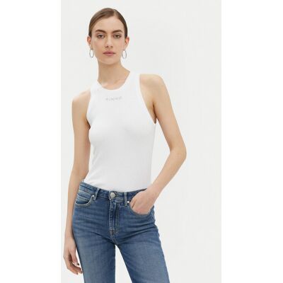 PINKO Top 100822 A2C1 Biały Regular Fit M Biały Damskie PINKO Top 100822 A2C1 Biały Regular Fit M Biały Damskie