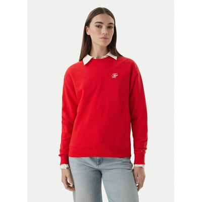 Tommy Hilfiger Bluza Logo Embroidery WW0WW48724 Czerwony Relaxed Fit L Czerwony Damskie Tommy Hilfiger Bluza Logo Embroidery WW0WW48724 Czerwony Relaxed Fit L Czerwony Damskie