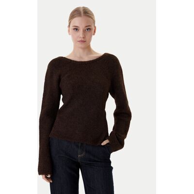 ONLY Sweter Zaggie 15376349 Brązowy Regular Fit L Brązowy Damskie ONLY Sweter Zaggie 15376349 Brązowy Regular Fit L Brązowy Damskie