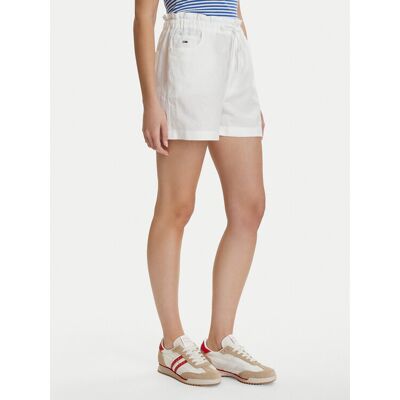 Tommy Jeans Szorty materiałowe DW0DW22227 Biały Regular Fit XXS Biały Damskie Tommy Jeans Szorty materiałowe DW0DW22227 Biały Regular Fit XXS Biały Damskie