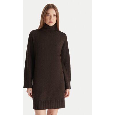 Vero Moda Sukienka dzianinowa Aquarius 10331900 Brązowy Regular Fit M Brązowy Damskie Vero Moda Sukienka dzianinowa Aquarius 10331900 Brązowy Regular Fit M Brązowy Damskie