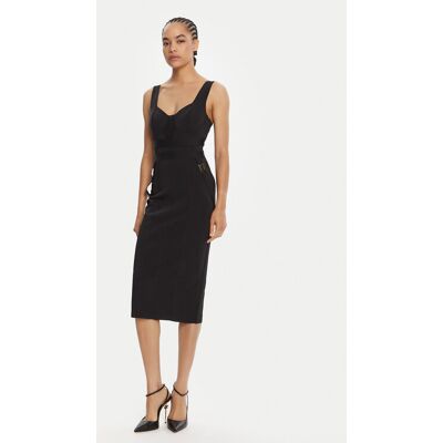Elisabetta Franchi Sukienka koktajlowa AB-810-56E2-V520 Czarny Regular Fit 42 Czarny Damskie Elisabetta Franchi Sukienka koktajlowa AB-810-56E2-V520 Czarny Regular Fit 42 Czarny Damskie