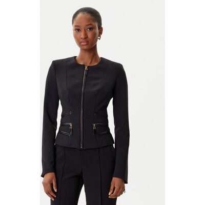 Elisabetta Franchi Marynarka GI-173-56E2-V680 Czarny Regular Fit 48 Czarny Damskie Elisabetta Franchi Marynarka GI-173-56E2-V680 Czarny Regular Fit 48 Czarny Damskie