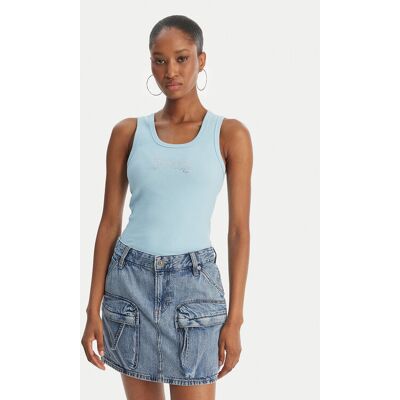 Juicy Couture Top Thin Strap JCWLV126308 Błękitny Slim Fit XS Niebieski jasny Damskie Juicy Couture Top Thin Strap JCWLV126308 Błękitny Slim Fit XS Niebieski jasny Damskie