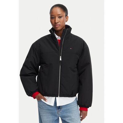 Tommy Jeans Kurtka przejściowa DW0DW22908 Czarny Regular Fit XL Czarny Damskie Tommy Jeans Kurtka przejściowa DW0DW22908 Czarny Regular Fit XL Czarny Damskie