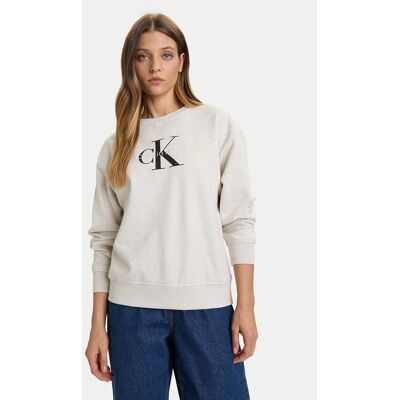 Calvin Klein Jeans Bluza Monologo LV047B234G Szary Relaxed Fit XS Szary Damskie Calvin Klein Jeans Bluza Monologo LV047B234G Szary Relaxed Fit XS Szary Damskie