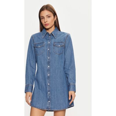 Tommy Jeans Sukienka jeansowa Western DW0DW19853 Niebieski Regular Fit L Niebieski Damskie Tommy Jeans Sukienka jeansowa Western DW0DW19853 Niebieski Regular Fit L Niebieski Damskie