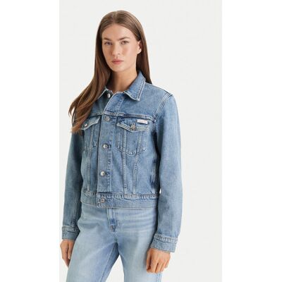 Calvin Klein Jeans Kurtka jeansowa Classic LV047E904G Niebieski Regular Fit XS Niebieski Damskie Calvin Klein Jeans Kurtka jeansowa Classic LV047E904G Niebieski Regular Fit XS Niebieski Damskie