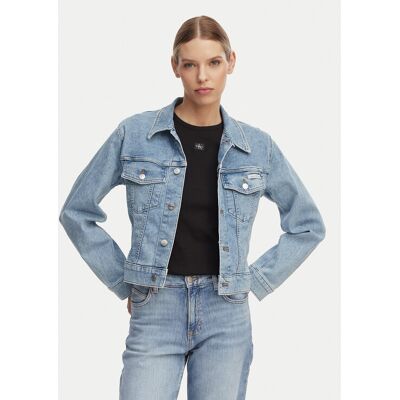 Calvin Klein Jeans Kurtka jeansowa LV047F672G Niebieski jasny Regular Fit XL Niebieski jasny Damskie Calvin Klein Jeans Kurtka jeansowa LV047F672G Niebieski jasny Regular Fit XL Niebieski jasny Damskie